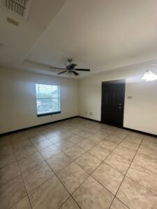 La Joya Apartments Empty Bedroom View with Ceiling Fan